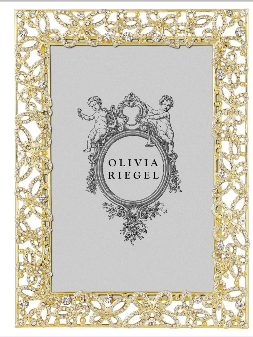 Olivia Riegel Gold Papillon Crystal Accent Picture Frame